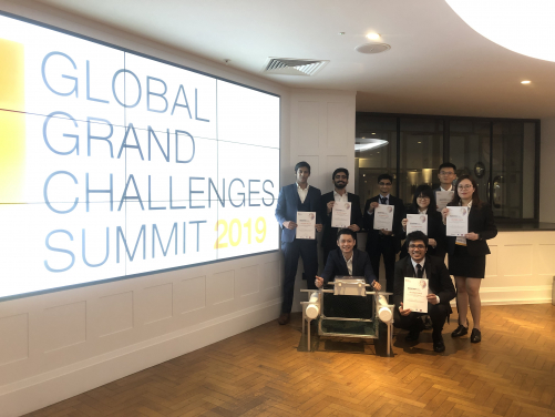 An HKU-led student team wins the first runner-up at the Student Competition of 2019 Global Grand Challenges Summit in London
